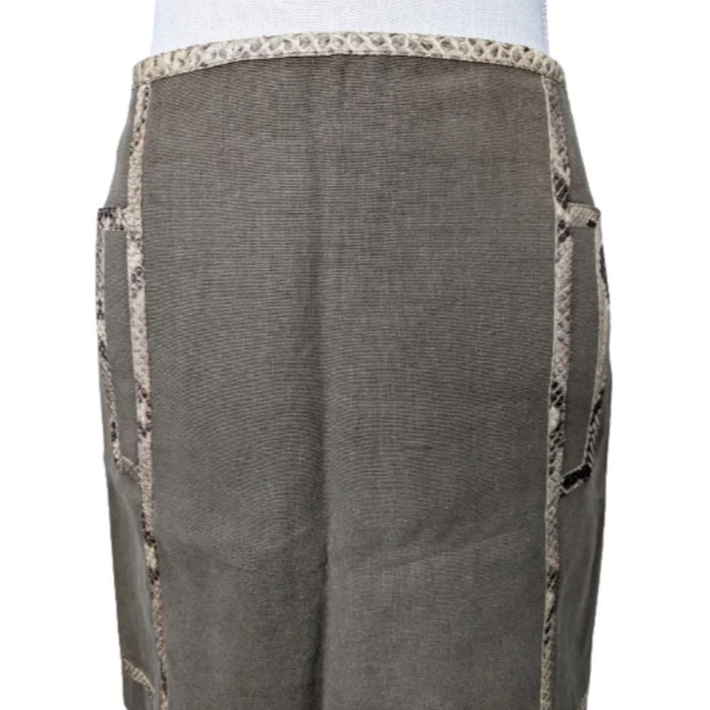 Michael Kors Python Trim Hemp Skirt 2